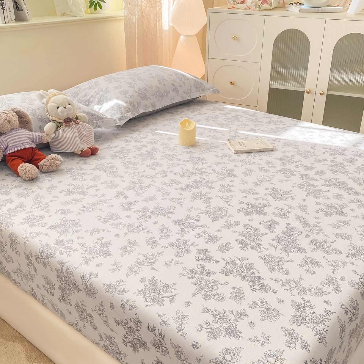 91家纺网 家纺一手货源 找家纺 花梦欣 2026新款全棉印花单品系列-单床笠 摩菲