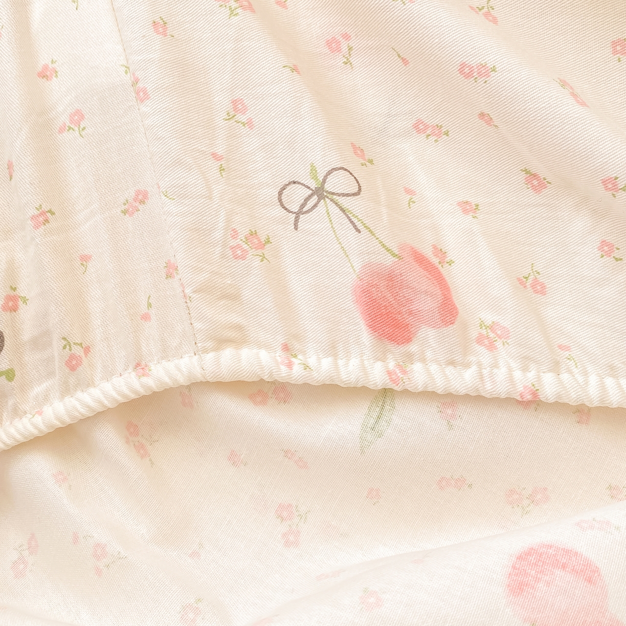 91家纺网 家纺一手货源 找家纺 花梦欣 2026新款全棉印花单品系列-单床笠 樱桃甜宠