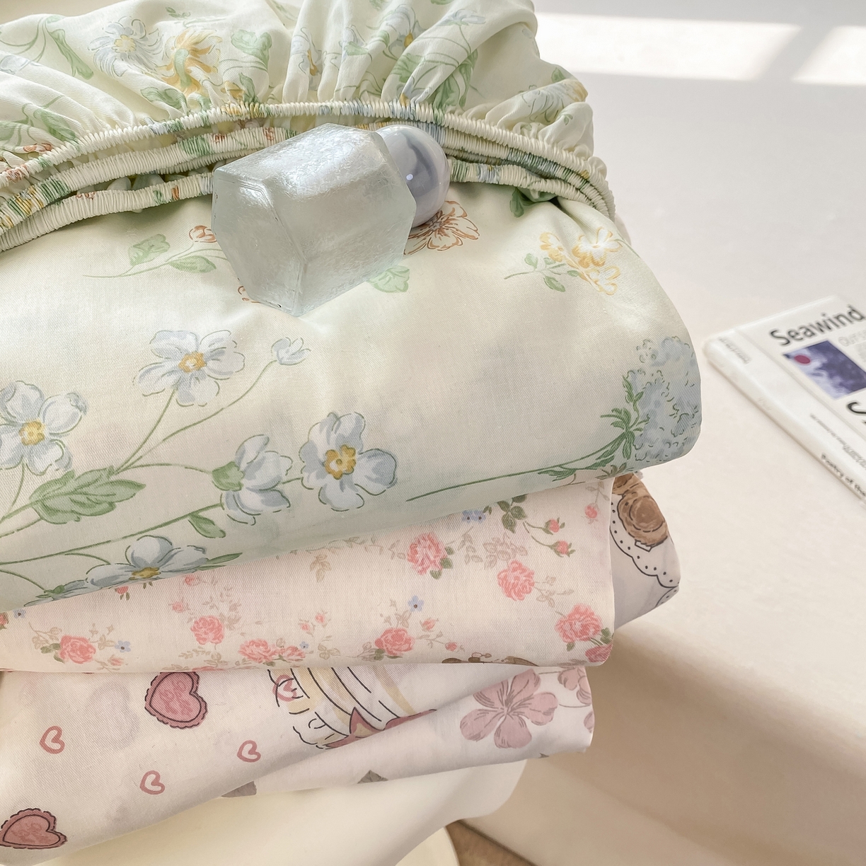 91家纺网 家纺一手货源 找家纺 花梦欣 2026新款全棉印花单品系列-单床笠 组合