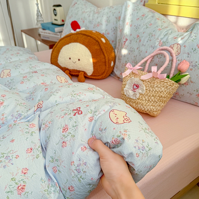 91家纺网 家纺一手货源 找家纺 （总）云玲时尚 2026新款云感双层纱印花四件套