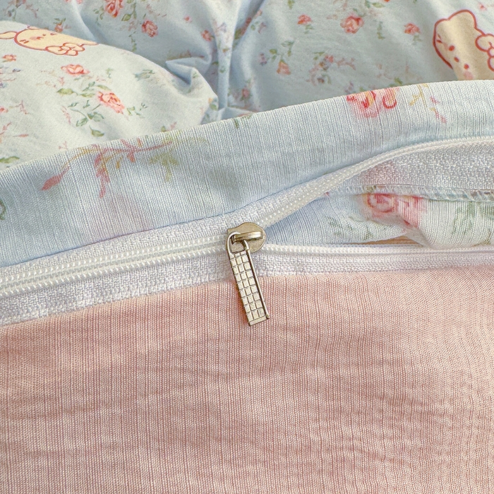 91家纺网 家纺一手货源 找家纺 （总）云玲时尚 2026新款云感双层纱印花四件套