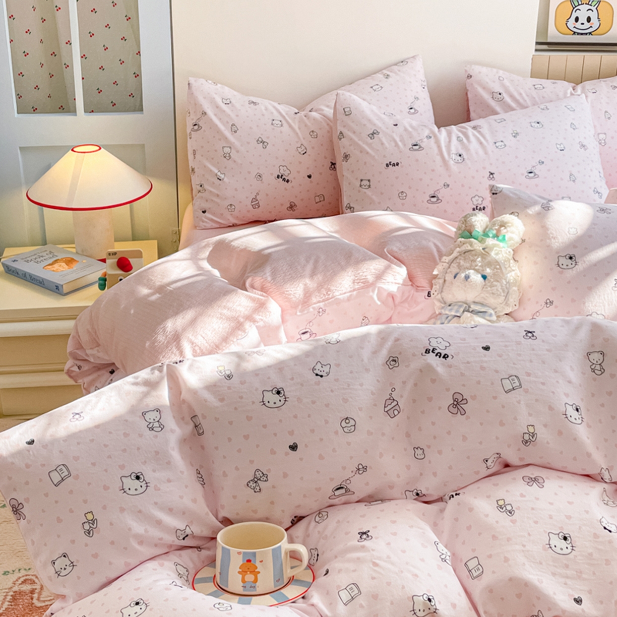 91家纺网 家纺一手货源 找家纺 （总）云玲时尚 2026新款古法水洗仿棉云感纱四件套