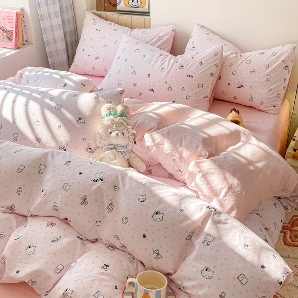 91家纺网 家纺一手货源 找家纺 （总）云玲时尚 2026新款古法水洗仿棉云感纱四件套