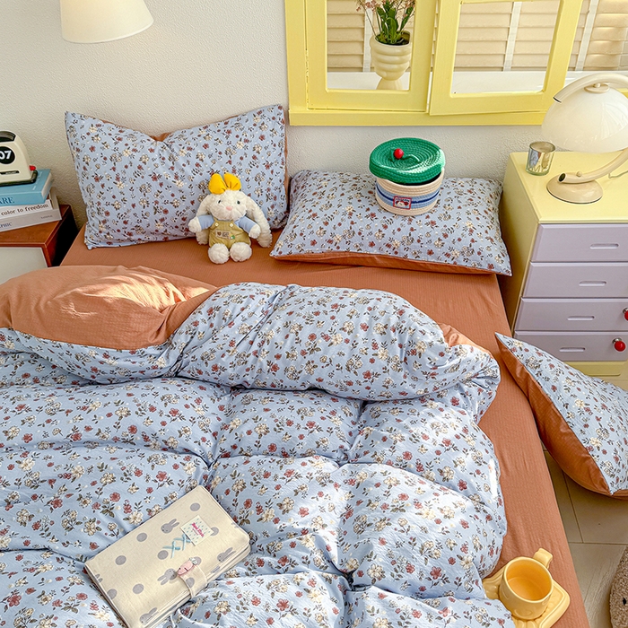 91家纺网 家纺一手货源 找家纺 （总）云玲时尚 2026新款云感双层纱印花四件套