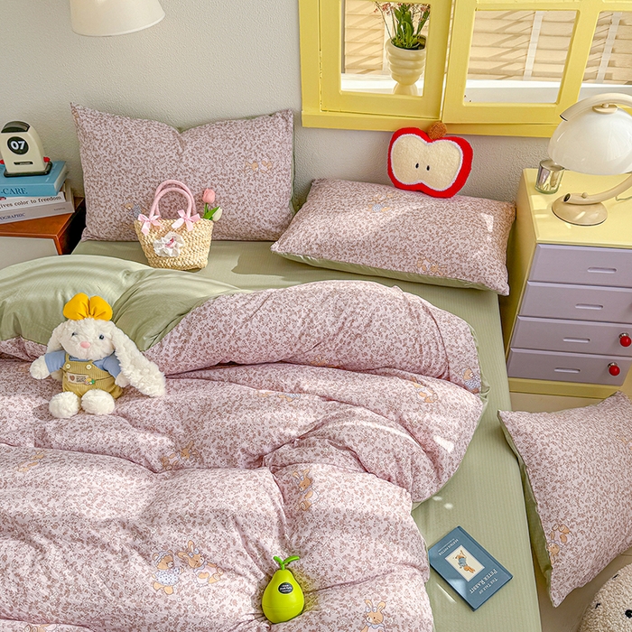 91家纺网 家纺一手货源 找家纺 （总）云玲时尚 2026新款云感双层纱印花四件套