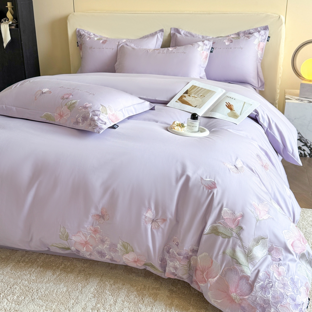 91家纺网 家纺一手货源 找家纺 （总）乐美家纺 2026新款春夏新品全棉刺绣悦璟系列四件套