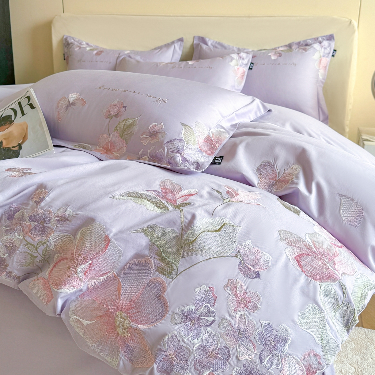 91家纺网 家纺一手货源 找家纺 （总）乐美家纺 2026新款春夏新品全棉刺绣悦璟系列四件套