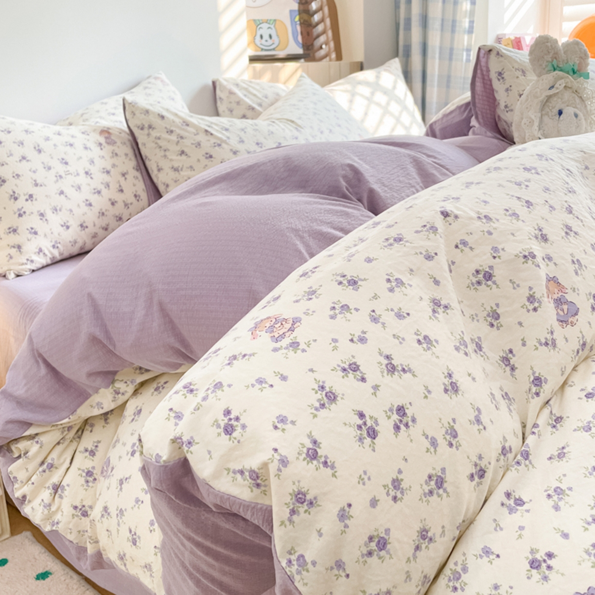 91家纺网 家纺一手货源 找家纺 （总）云玲时尚 2026新款古法水洗仿棉云感纱四件套