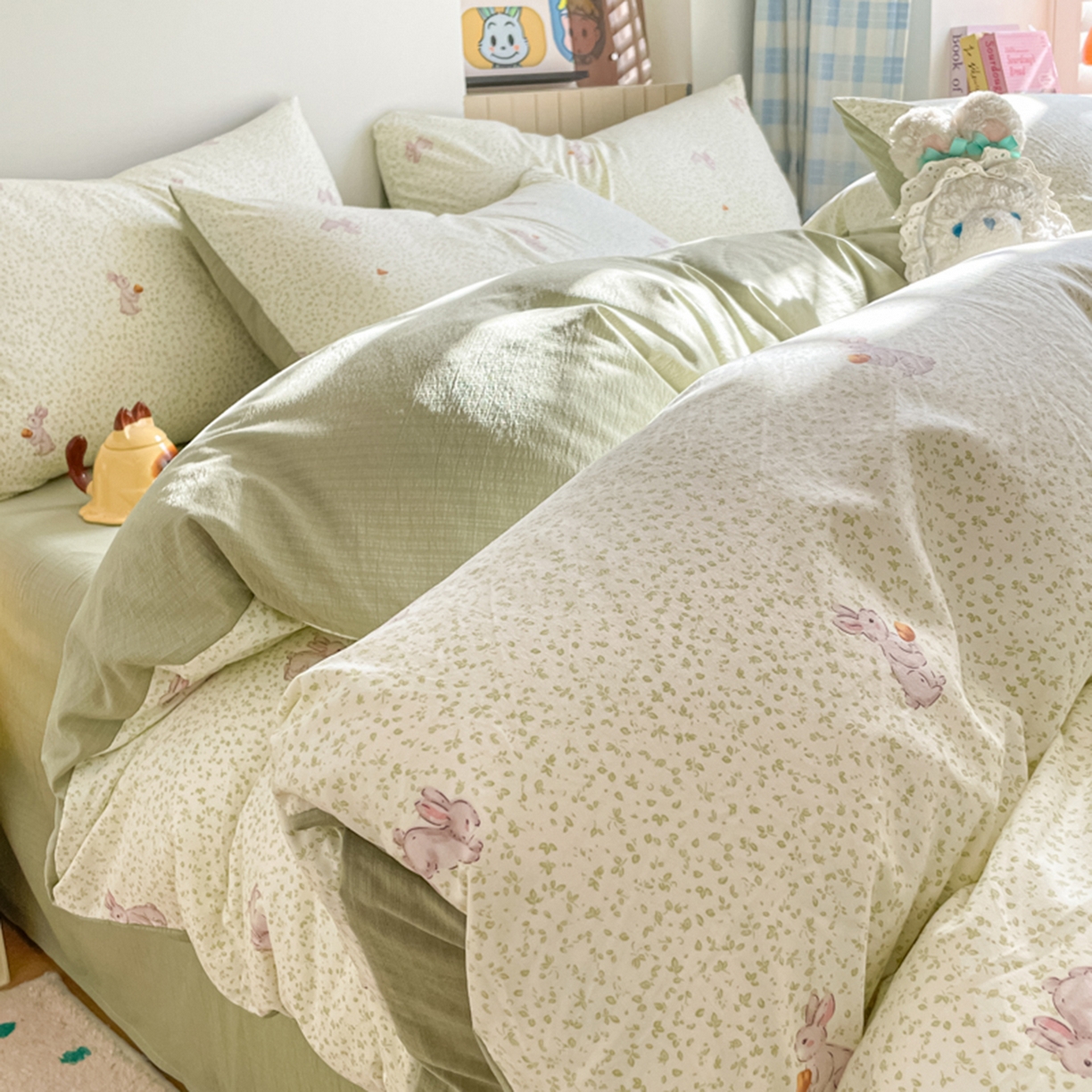 91家纺网 家纺一手货源 找家纺 （总）云玲时尚 2026新款古法水洗仿棉云感纱四件套