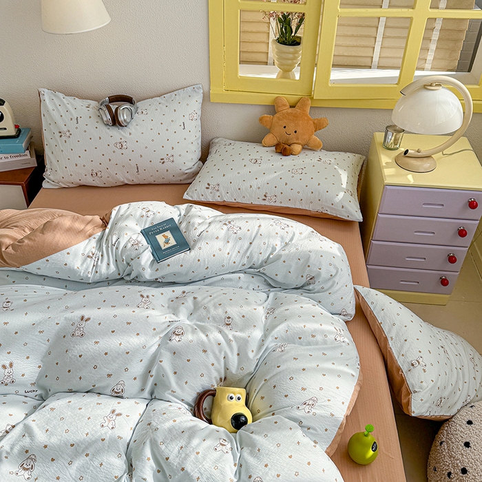 91家纺网 家纺一手货源 找家纺 （总）云玲时尚 2026新款云感双层纱印花四件套