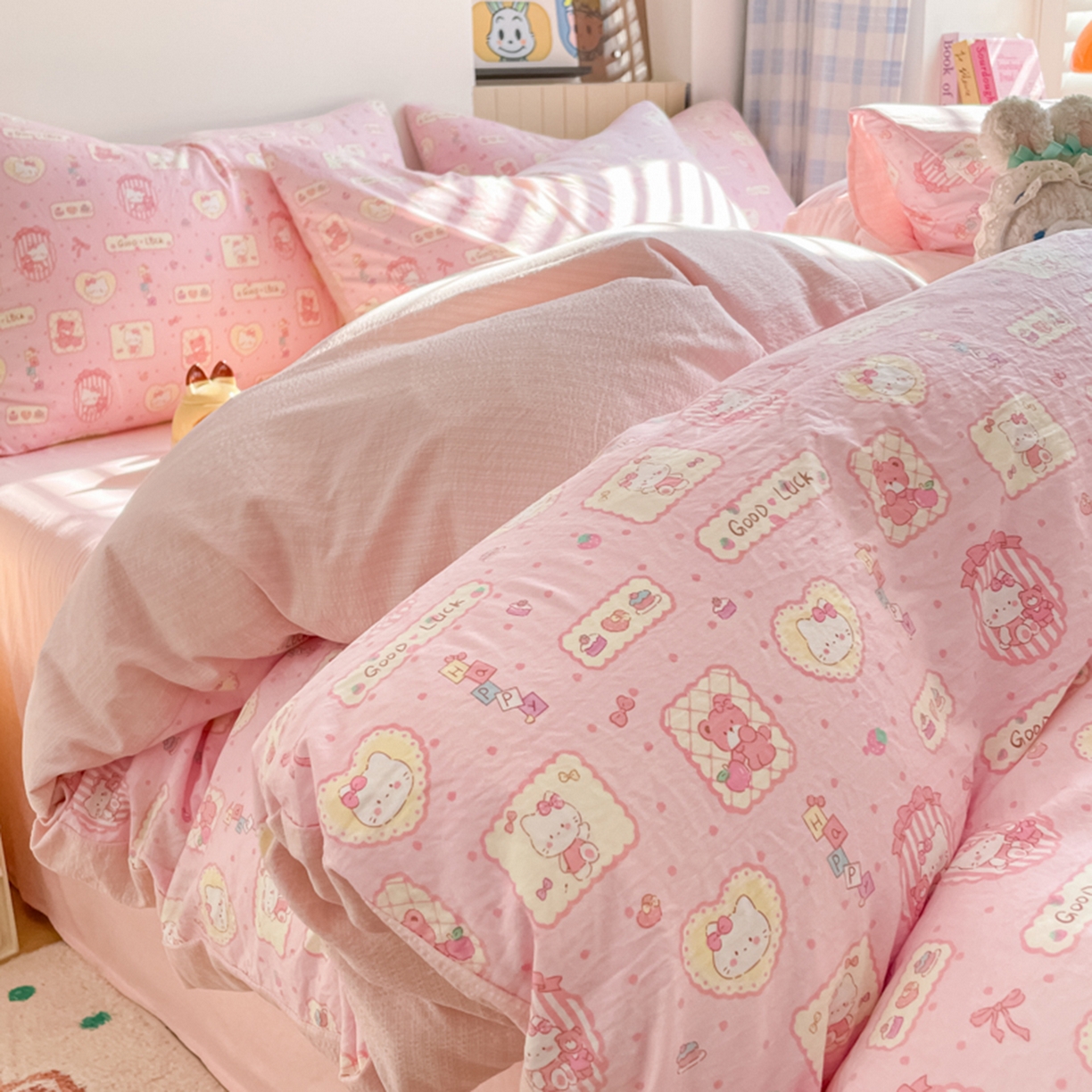 91家纺网 家纺一手货源 找家纺 （总）云玲时尚 2026新款古法水洗仿棉云感纱四件套