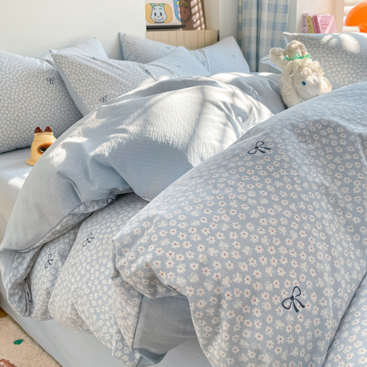 91家纺网 家纺一手货源 找家纺 （总）云玲时尚 2026新款古法水洗仿棉云感纱四件套