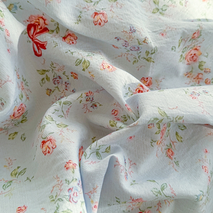 91家纺网 家纺一手货源 找家纺 云玲时尚 2026新款云感双层纱印花四件套 Kitty甜梦窝