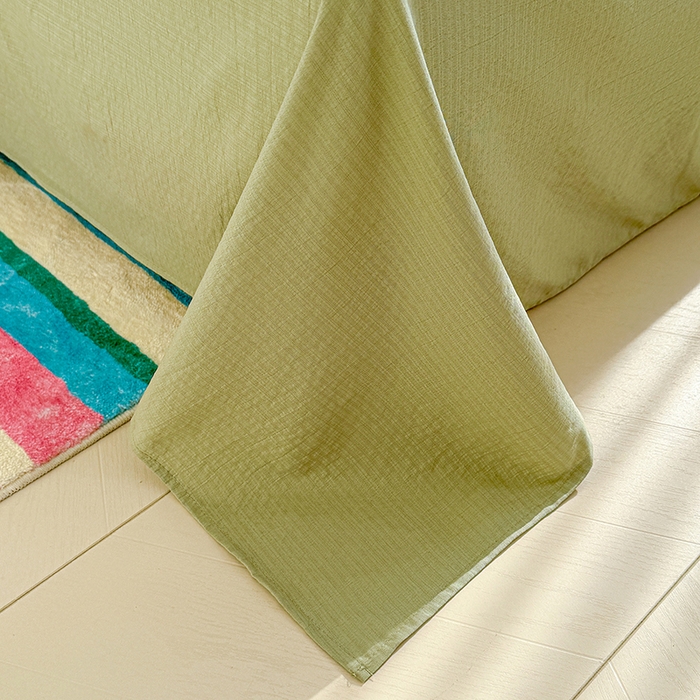 91家纺网 家纺一手货源 找家纺 云玲时尚 2026新款云感双层纱印花四件套 点点小狗