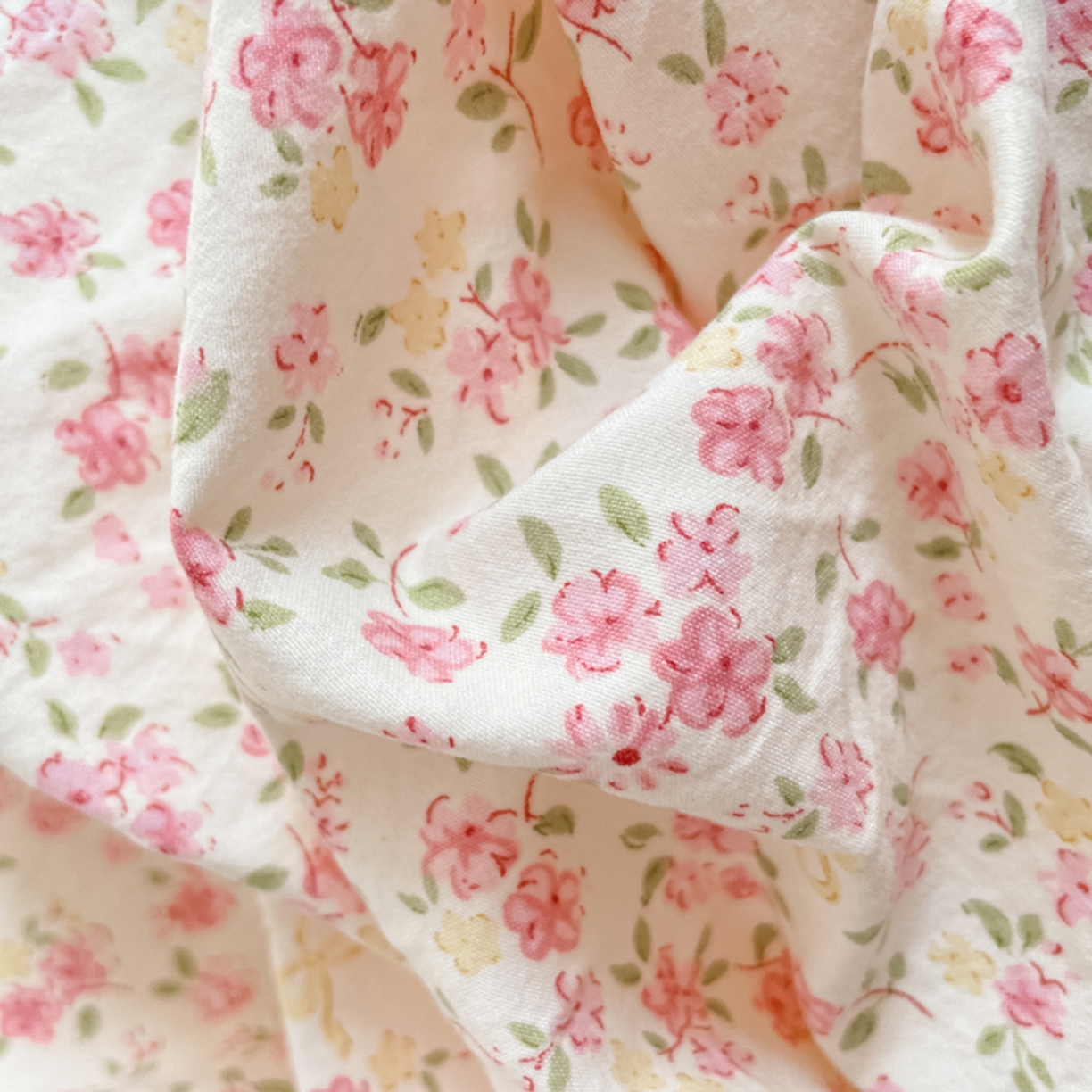 91家纺网 家纺一手货源 找家纺 云玲时尚 2026新款古法水洗仿棉云感纱四件套 花颜