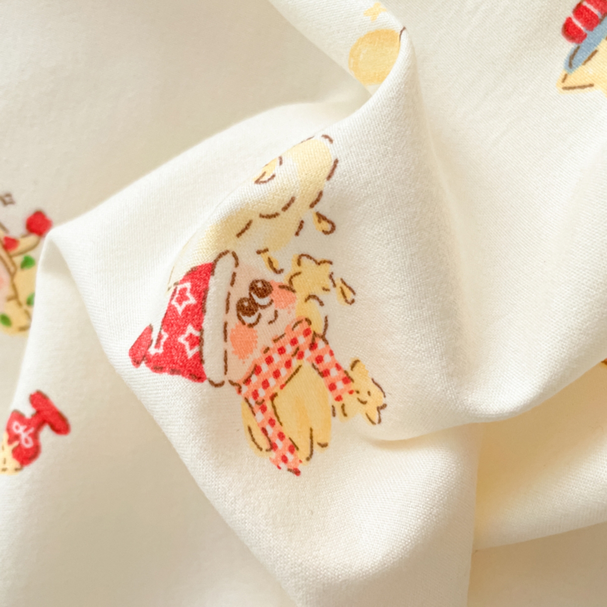 91家纺网 家纺一手货源 找家纺 云玲时尚 2026新款古法水洗仿棉云感纱四件套 奶味星人