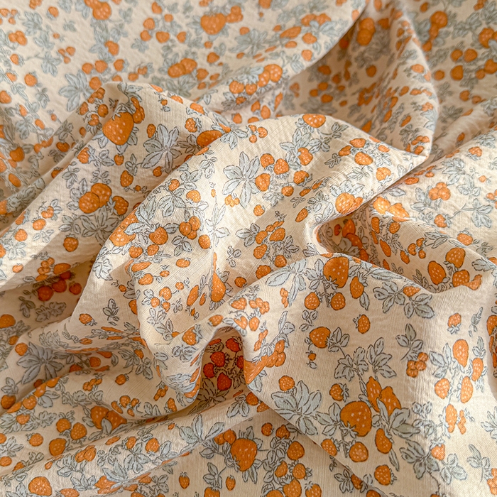 91家纺网 家纺一手货源 找家纺 云玲时尚 2026新款云感双层纱印花四件套 橘园