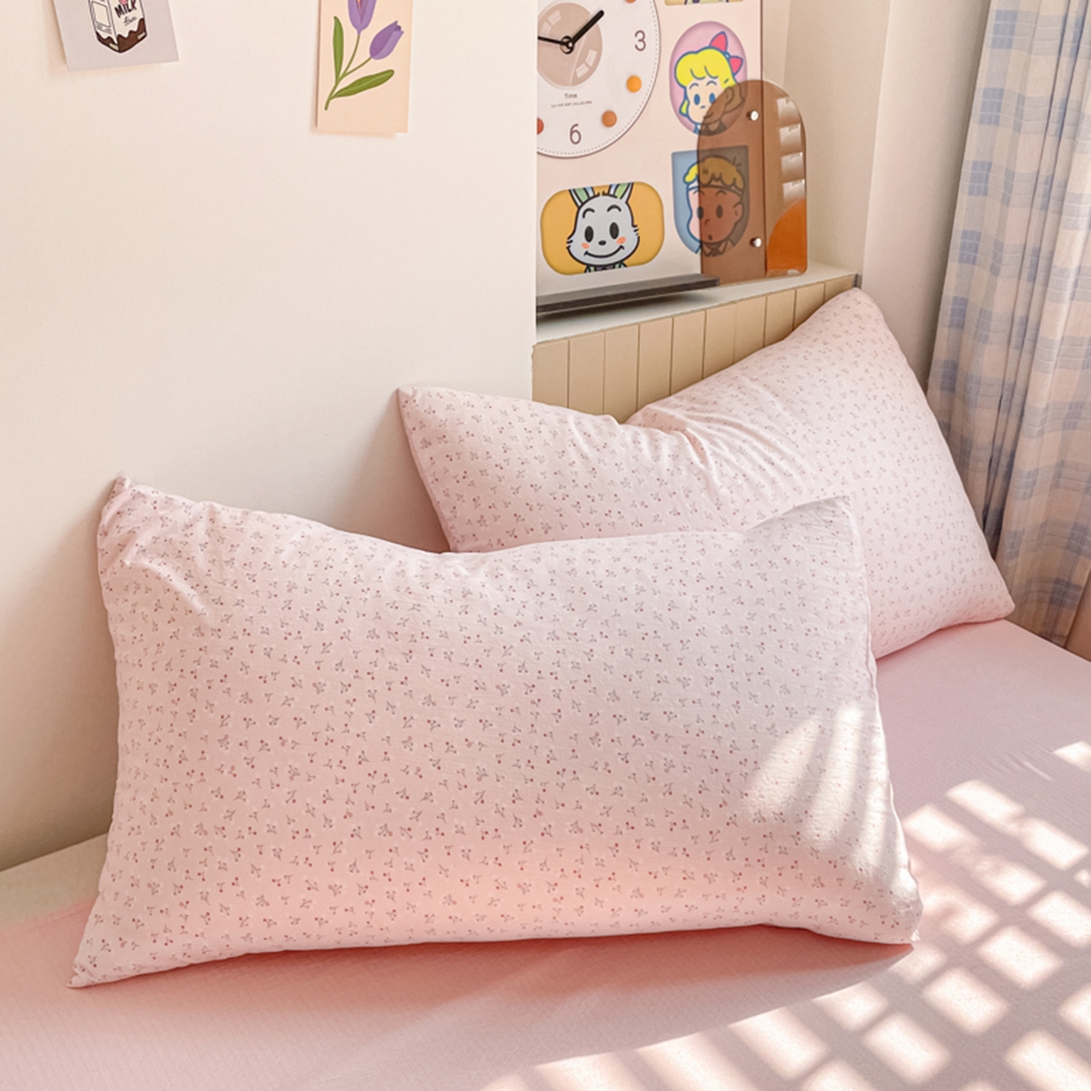 91家纺网 家纺一手货源 找家纺 云玲时尚 2026新款古法水洗仿棉云感纱四件套 小幸运