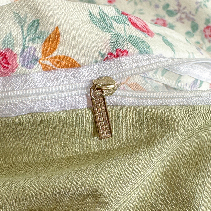 91家纺网 家纺一手货源 找家纺 云玲时尚 2026新款云感双层纱印花四件套 七里香