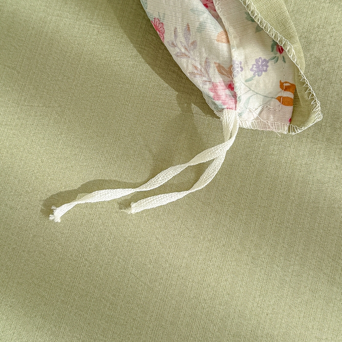 91家纺网 家纺一手货源 找家纺 云玲时尚 2026新款云感双层纱印花四件套 七里香