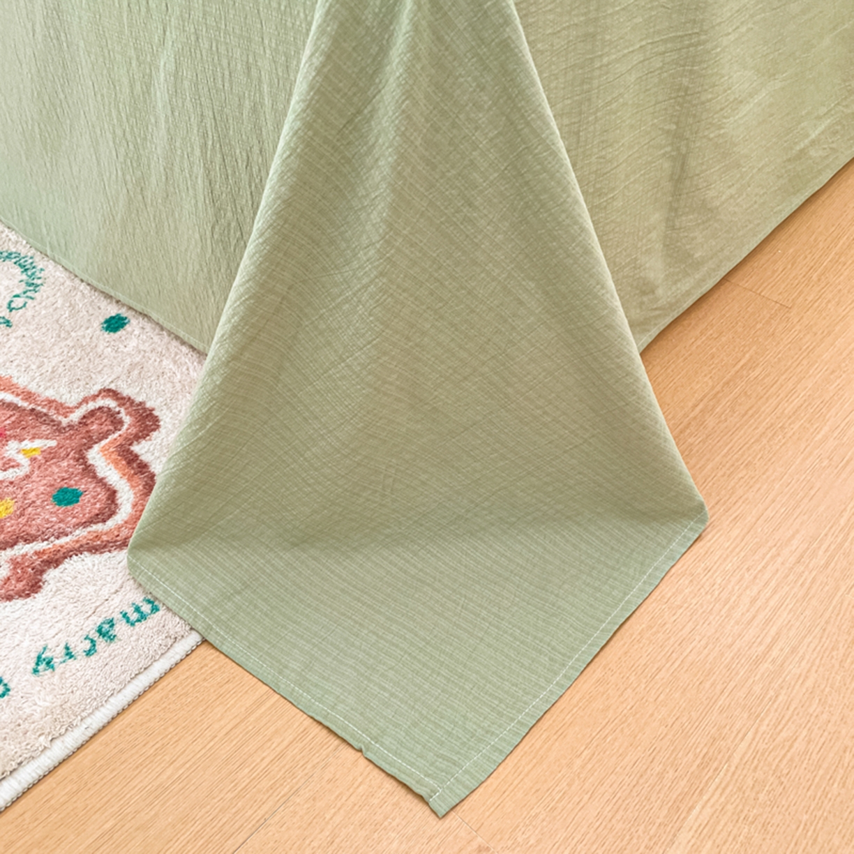 91家纺网 家纺一手货源 找家纺 云玲时尚 2026新款古法水洗仿棉云感纱四件套 烟花星语