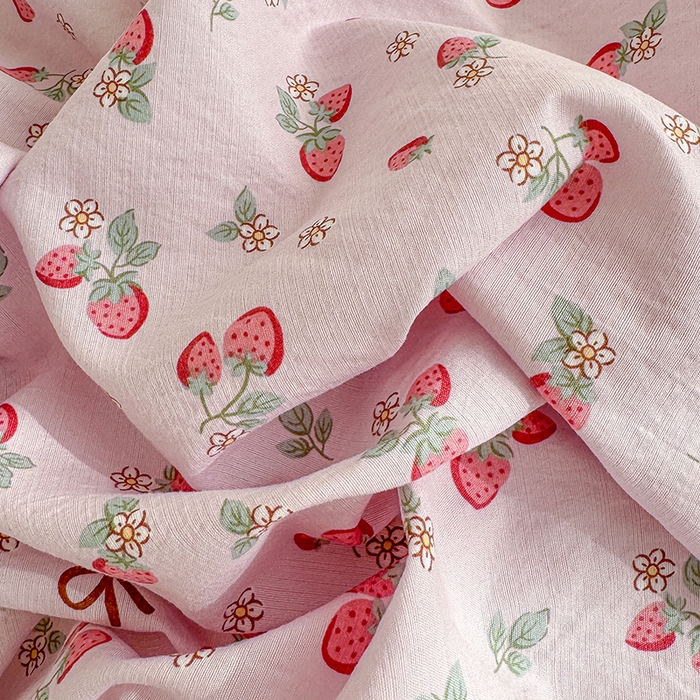 91家纺网 家纺一手货源 找家纺 云玲时尚 2026新款云感双层纱印花四件套 甜莓