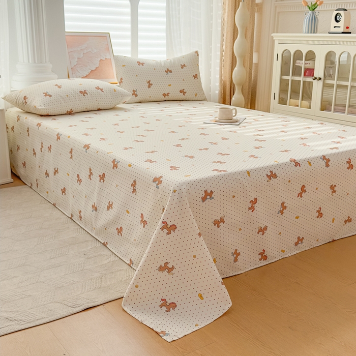 91家纺网 家纺一手货源 找家纺 （总）爱彼家纺 2026新款马上发财新布料细沙三枚缎全新工艺老粗布凉席席子床单三件套-马年系列一