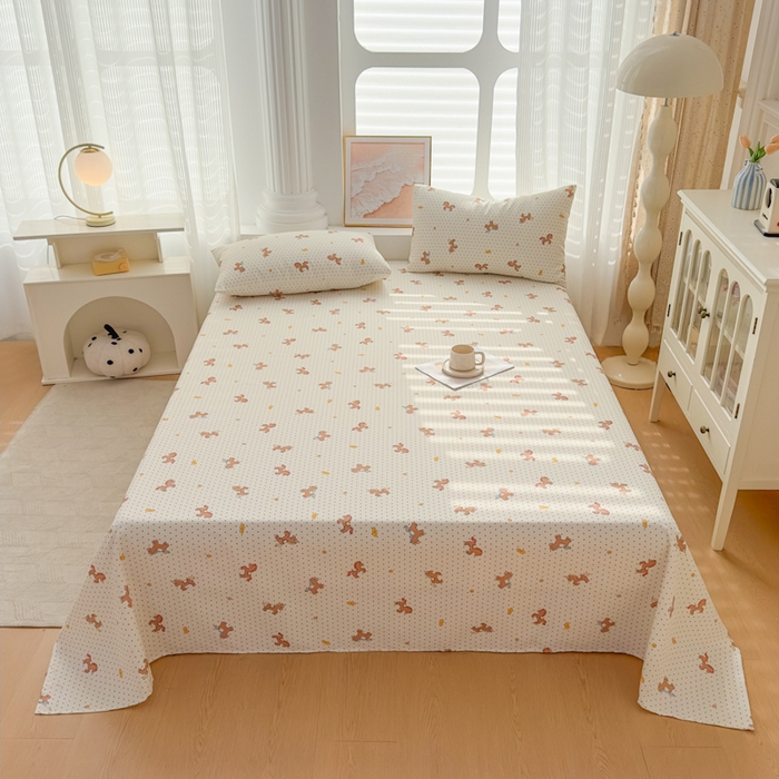 91家纺网 家纺一手货源 找家纺 爱彼家纺 2026新款马上发财新布料细沙三枚缎全新工艺老粗布凉席席子床单三件套-马年系列一 马上发财