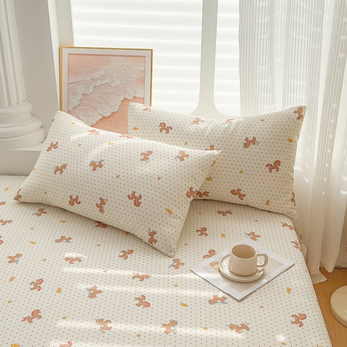 91家纺网 家纺一手货源 找家纺 爱彼家纺 2026新款马上发财新布料细沙三枚缎全新工艺老粗布凉席席子床单三件套-马年系列一 马上发财