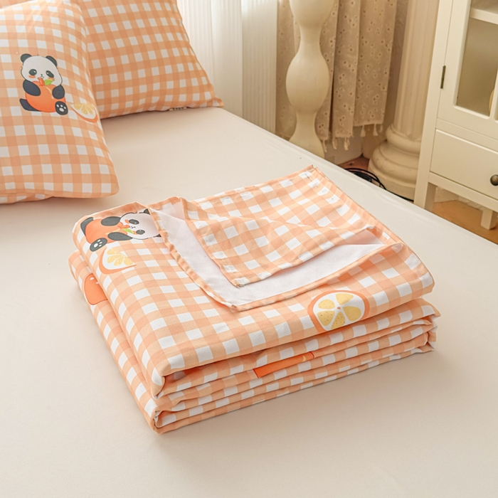 91家纺网 家纺一手货源 找家纺 爱彼家纺 2026新款马上发财新布料细沙三枚缎全新工艺老粗布凉席席子床单三件套-马年系列一 心想事橙