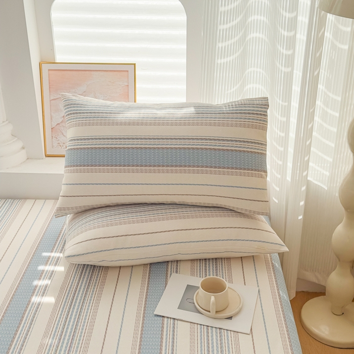 91家纺网 家纺一手货源 找家纺 爱彼家纺 2026新款马上发财新布料细沙三枚缎全新工艺老粗布凉席席子床单三件套-马年系列一 风禾纹