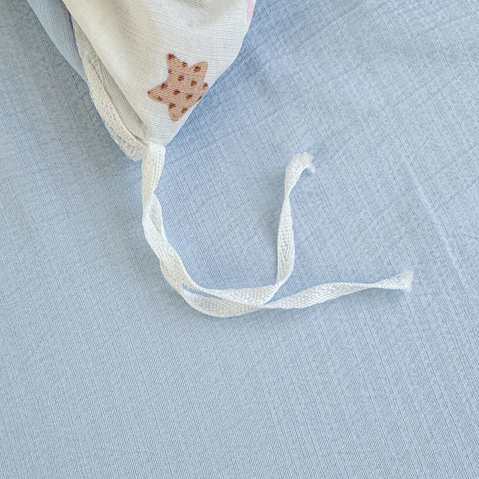 91家纺网 家纺一手货源 找家纺 云玲时尚 2026新款云感双层纱印花四件套 星星兔