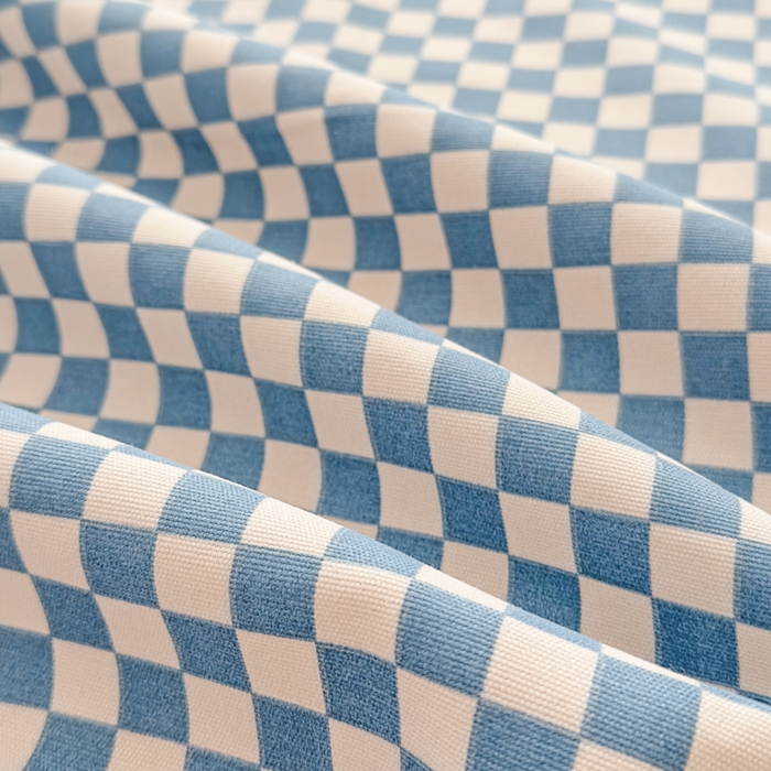 91家纺网 家纺一手货源 找家纺 爱彼家纺 2026新款马上发财新布料细沙三枚缎全新工艺老粗布凉席席子床单三件套-马年系列一 蓝格棋