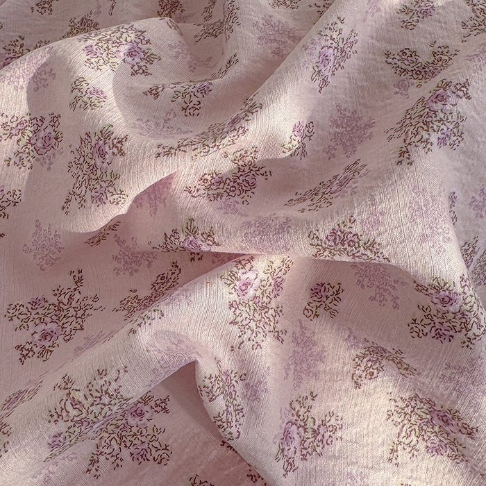 91家纺网 家纺一手货源 找家纺 云玲时尚 2026新款云感双层纱印花四件套 薰衣草