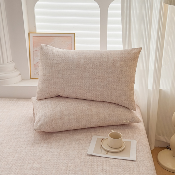 91家纺网 家纺一手货源 找家纺 爱彼家纺 2026新款马上发财新布料细沙三枚缎全新工艺老粗布凉席席子床单三件套-马年系列一 杏纹格