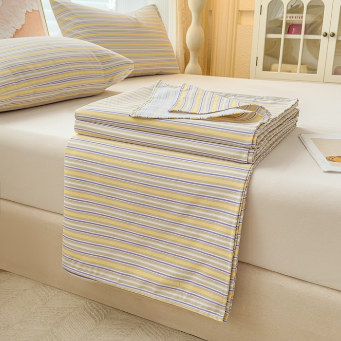 91家纺网 家纺一手货源 找家纺 爱彼家纺 2026新款马上发财新布料细沙三枚缎全新工艺老粗布凉席席子床单三件套-马年系列一 南望