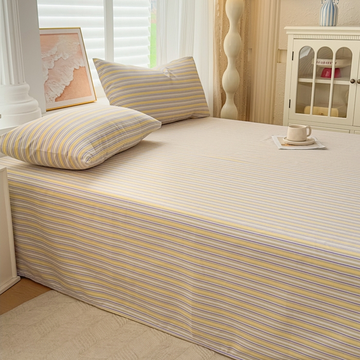 91家纺网 家纺一手货源 找家纺 爱彼家纺 2026新款马上发财新布料细沙三枚缎全新工艺老粗布凉席席子床单三件套-马年系列一 南望