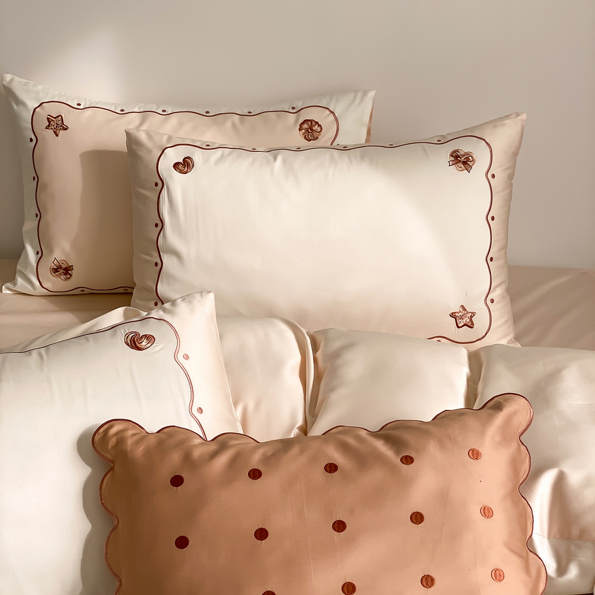 91家纺网 家纺一手货源 找家纺 （总）极简 2026新款100s长绒棉刺绣四件套-香榭雅绣