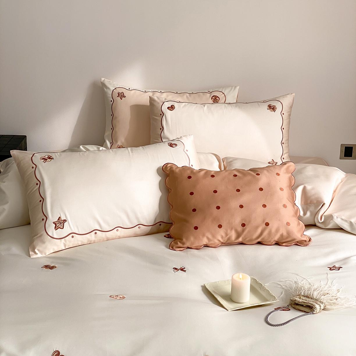 91家纺网 家纺一手货源 找家纺 （总）极简 2026新款100s长绒棉刺绣四件套-香榭雅绣