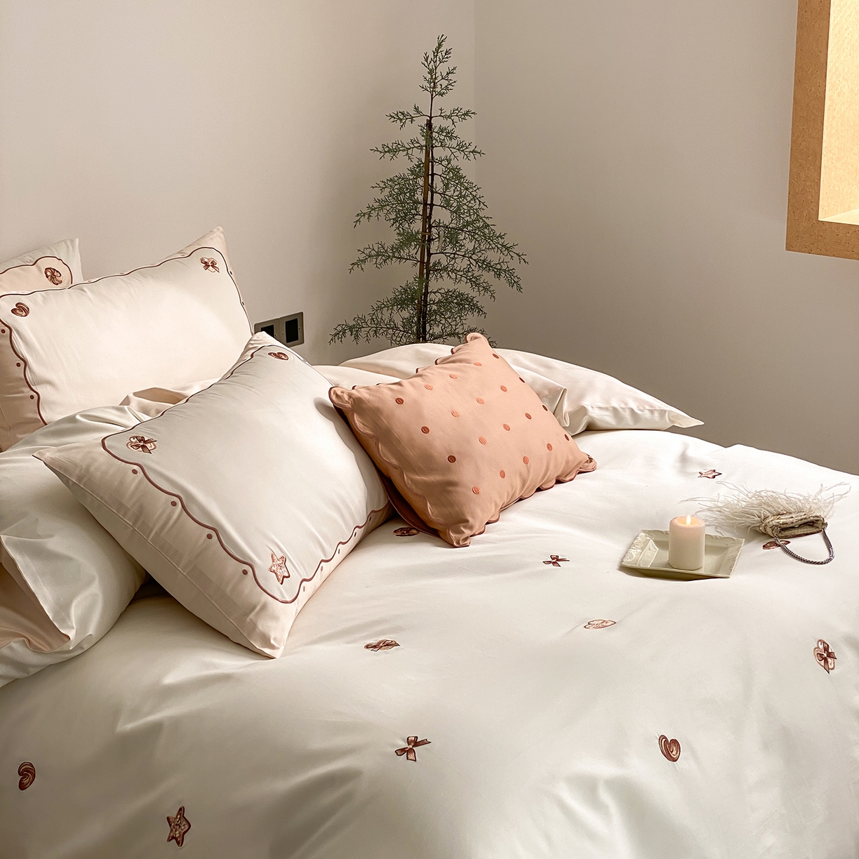 91家纺网 家纺一手货源 找家纺 （总）极简 2026新款100s长绒棉刺绣四件套-香榭雅绣