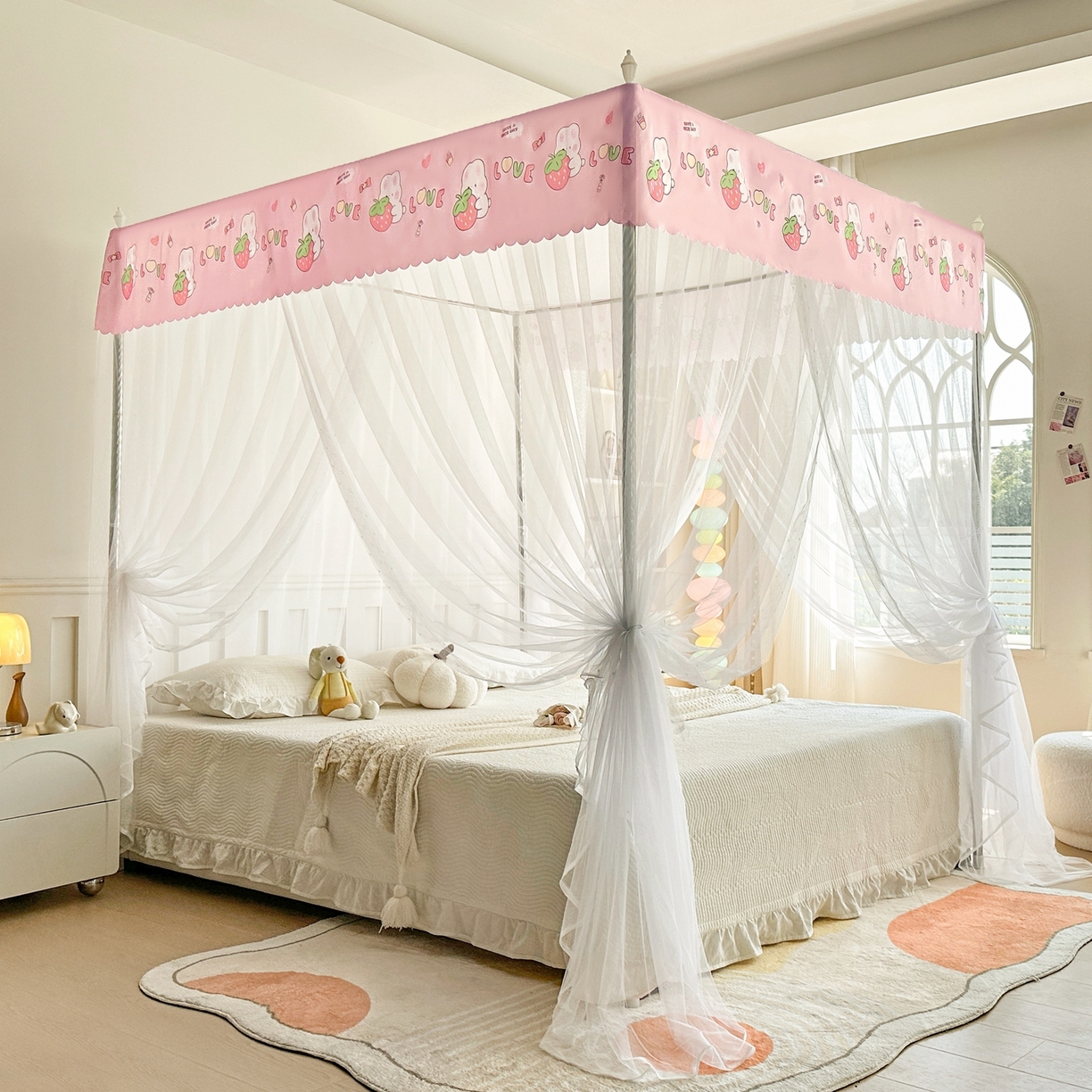 91家纺网 家纺一手货源 找家纺 （总）初心2025新款宫廷蚊帐-凤羽