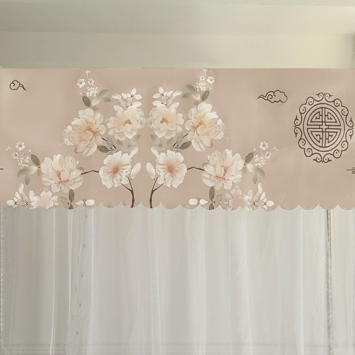 91家纺网 家纺一手货源 找家纺 初心家纺 2026新款宫廷落地印花款蚊帐-场景二 中国风