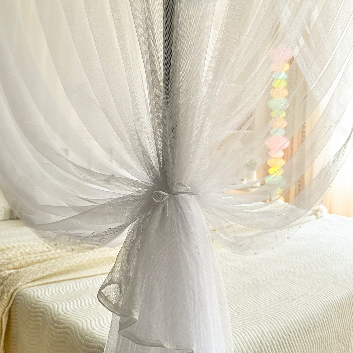 91家纺网 家纺一手货源 找家纺 初心家纺 2026新款宫廷落地印花款蚊帐-场景二 动物世界