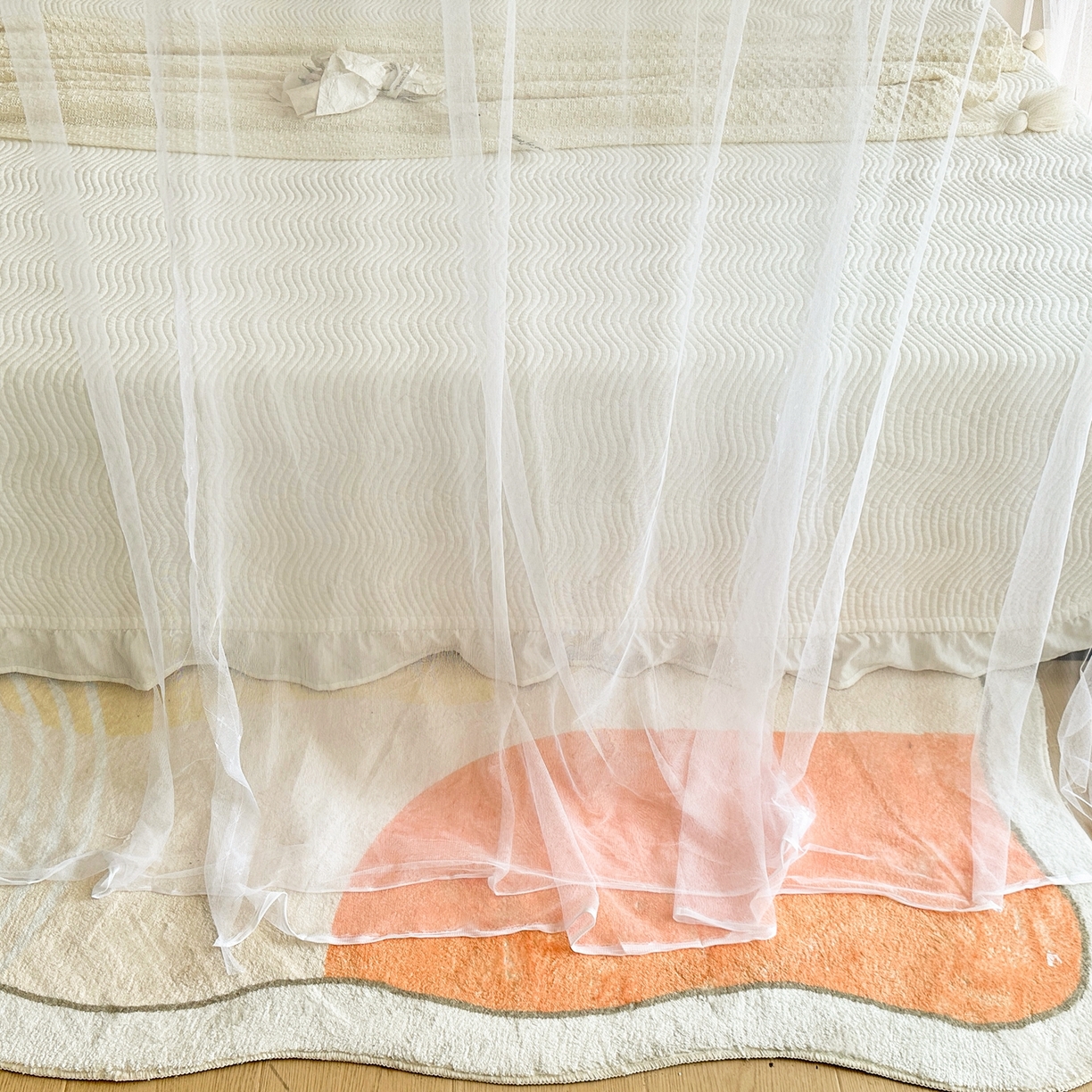 91家纺网 家纺一手货源 找家纺 初心家纺 2026新款宫廷落地印花款蚊帐-场景二 中国风