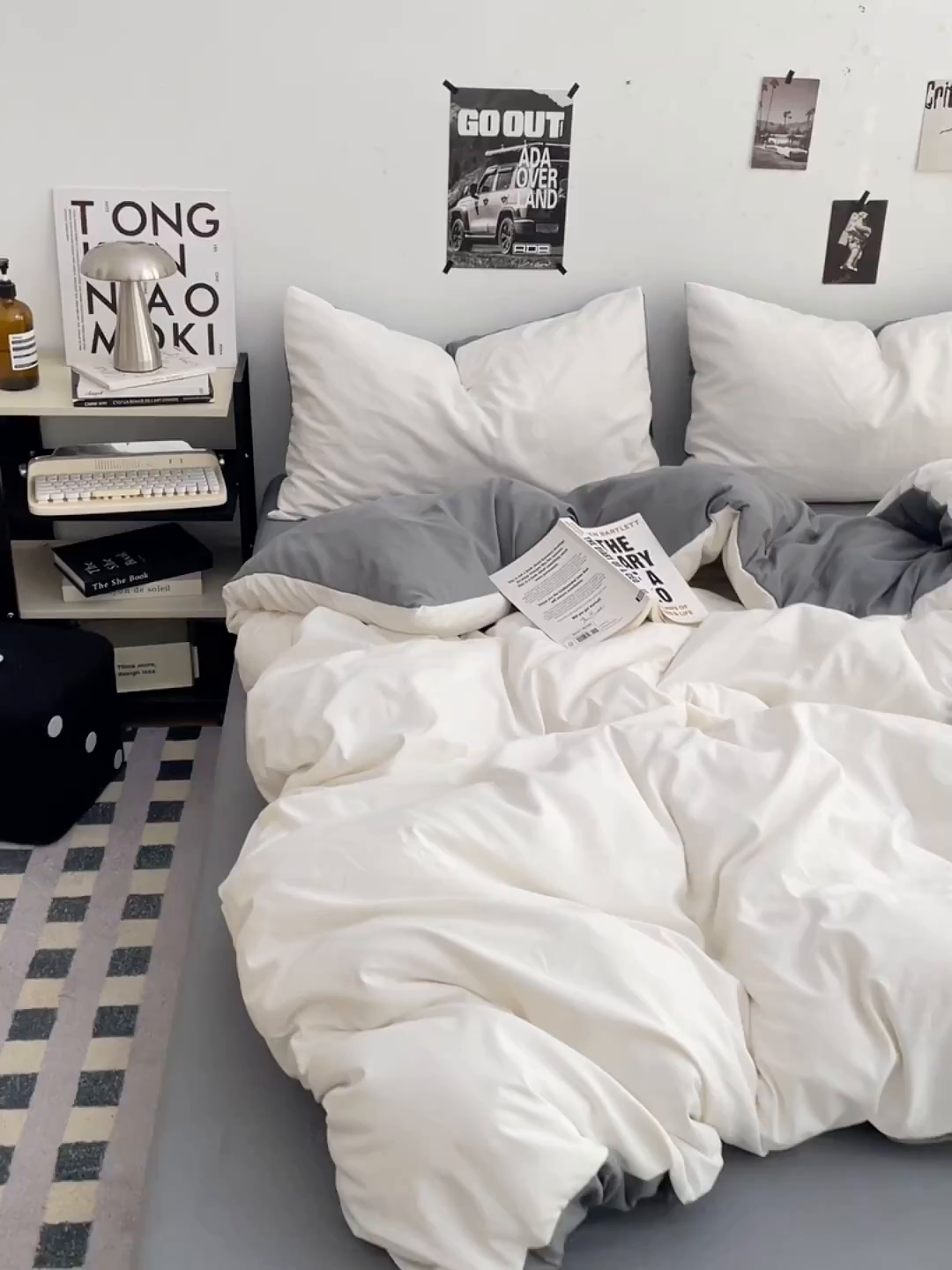 91家纺网 家纺一手货源 找家纺 贝拉梦家纺 2026新款无印风高克重加厚云感棉三件套四件套单被套系列 雾屿白灰