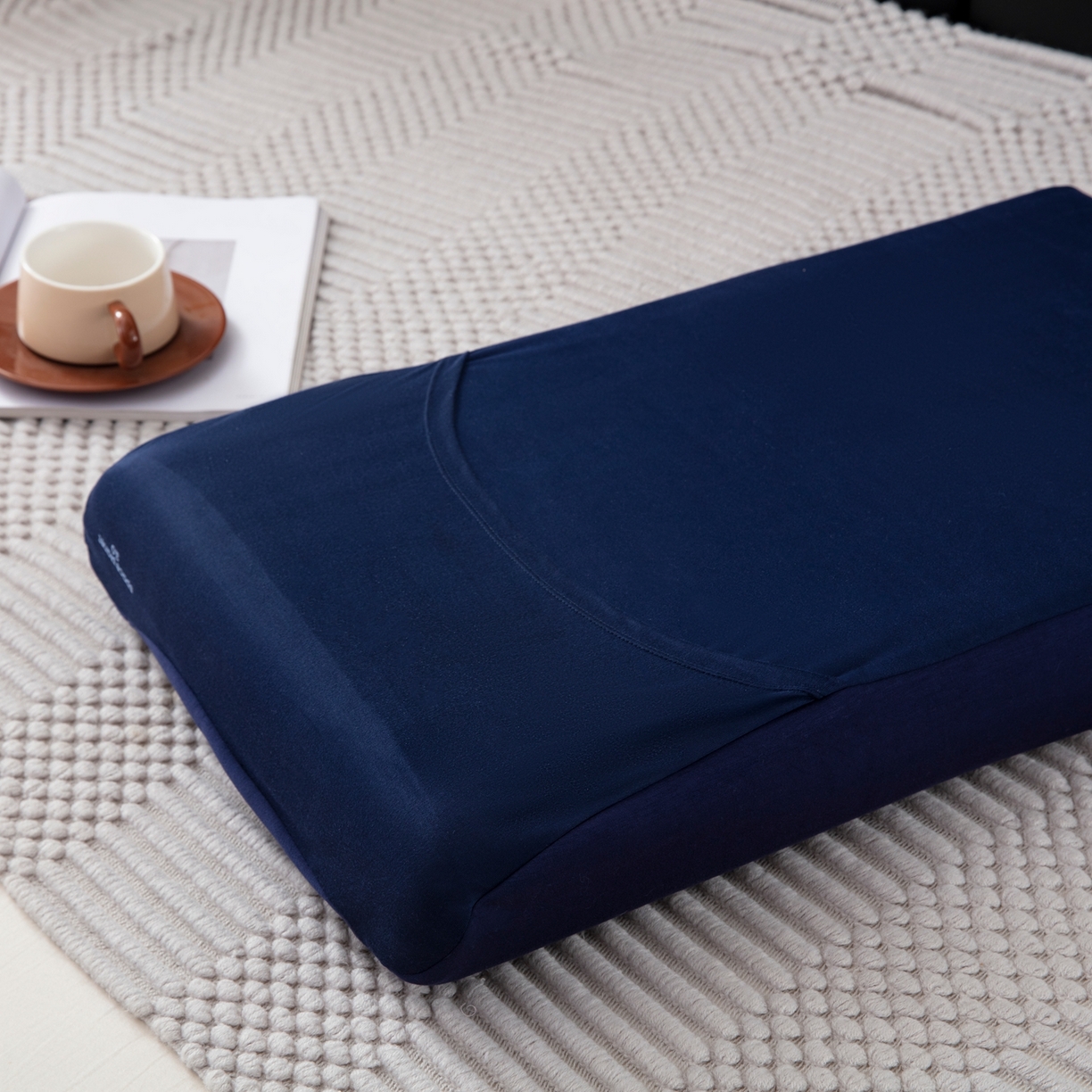 91家纺网 家纺一手货源 找家纺 胜诗梵 2026新款亚朵二代三代深睡单枕套枕套单件单品枕套 深蓝色