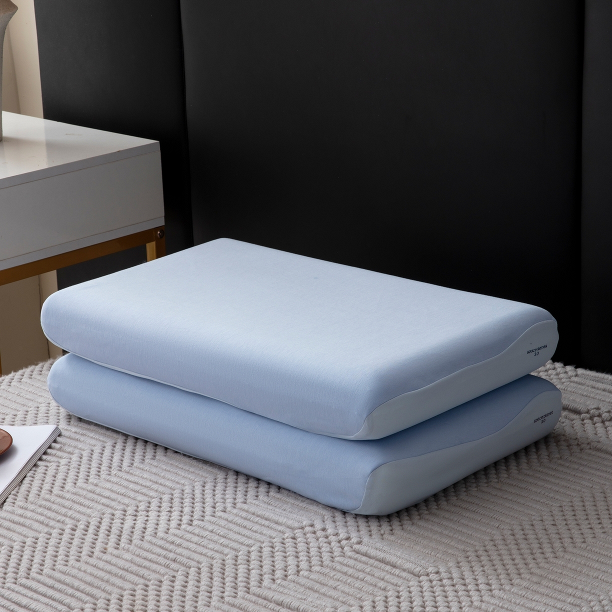 91家纺网 家纺一手货源 找家纺 胜诗梵 2026新款亚朵二代三代深睡单枕套枕套单件单品枕套 浅蓝色