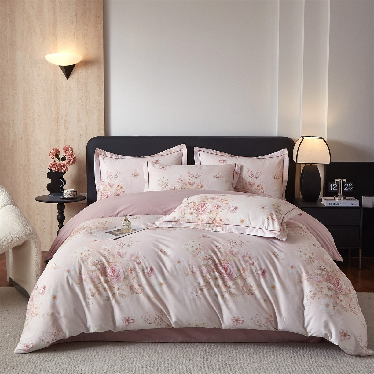 91家纺网 家纺一手货源 找家纺 （总）曼秀琳 2026新款铂金棉数码印花四件套(全棉133*76) 可提供买家秀图片