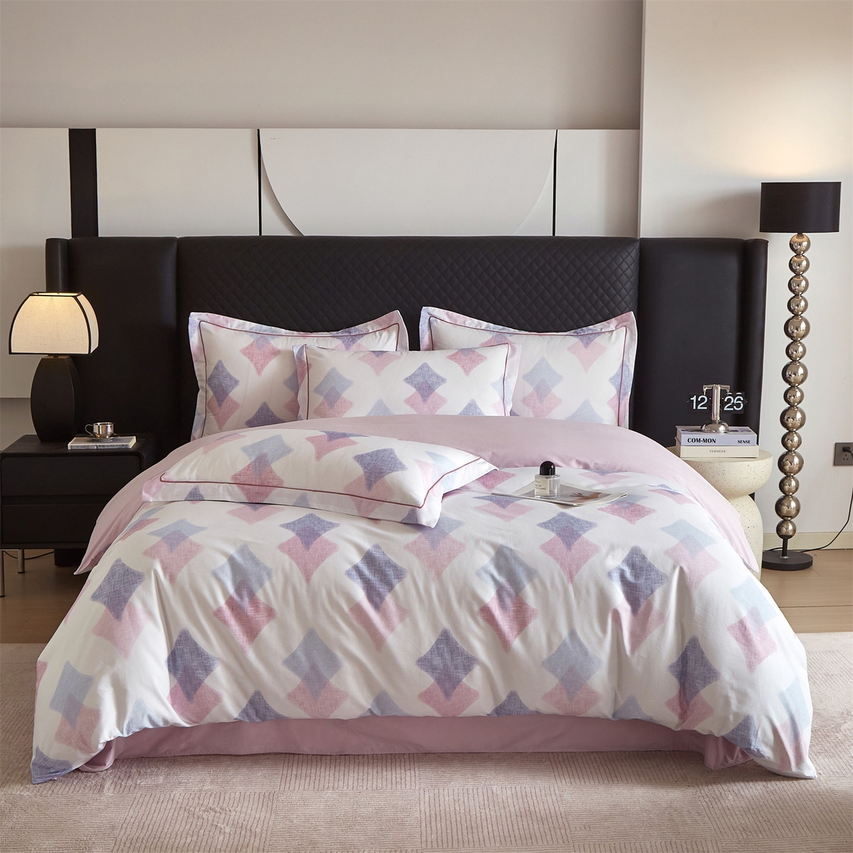 91家纺网 家纺一手货源 找家纺 （总）曼秀琳 2026新款铂金棉数码印花四件套(全棉133*76) 可提供买家秀图片