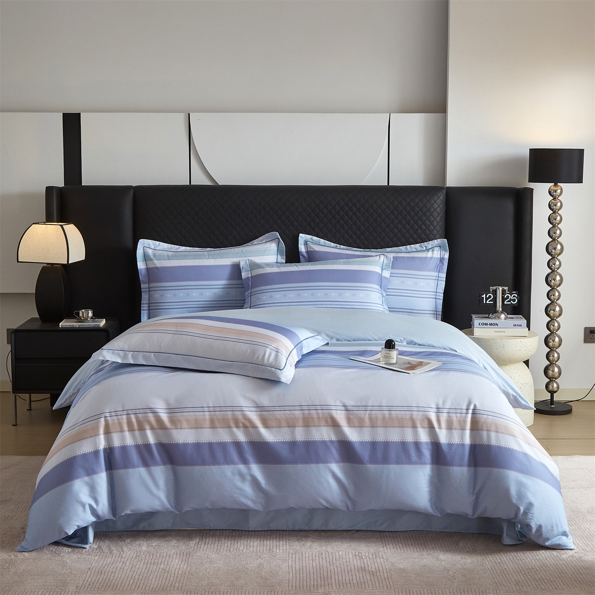 91家纺网 家纺一手货源 找家纺 （总）曼秀琳 2026新款铂金棉数码印花四件套(全棉133*76) 可提供买家秀图片